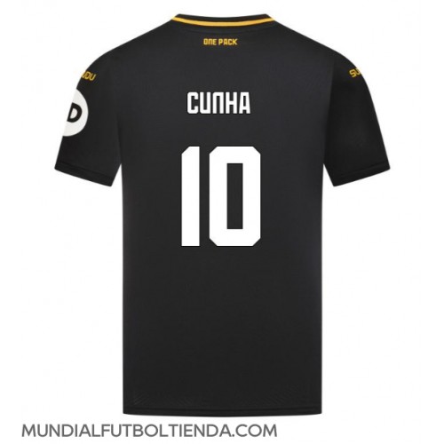 Camiseta Wolves Matheus Cunha #10 Segunda Equipación Replica 2024-25 mangas cortas
